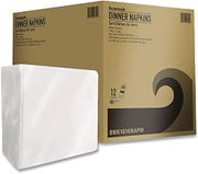 Boardwalk BWK1616NAPW 1-Ply 16 in. x 16 in. Dinner Napkins - White (250/Pack, 12 Packs/Carton)