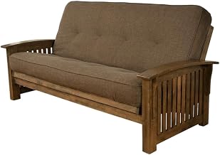 Starlight Canyon Home Brown Futons with Comfortable Mattress, Sturdy Wooden Frame, Versatile Living Room Seating, Modern Durable Design