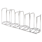 Chrome Cup and Lid Holder by HUBERT – Carbon Steel, Gray