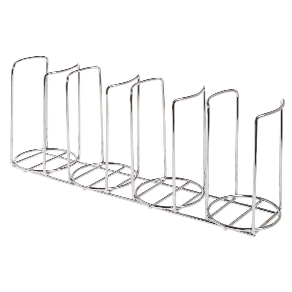 Chrome Cup and Lid Holder by HUBERT – Carbon Steel, Gray