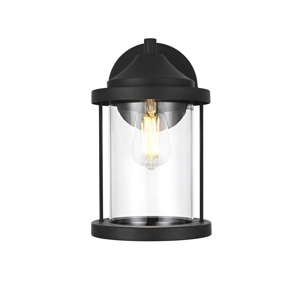 Roy One Light Outdoor Wall Sconce Black by Lighting Design – Iron, Black, Model OD402W12BK