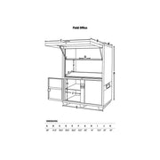 Box, Field Office (), Storage (8060DLX) by Greenlee – 16 gauge steel, Green