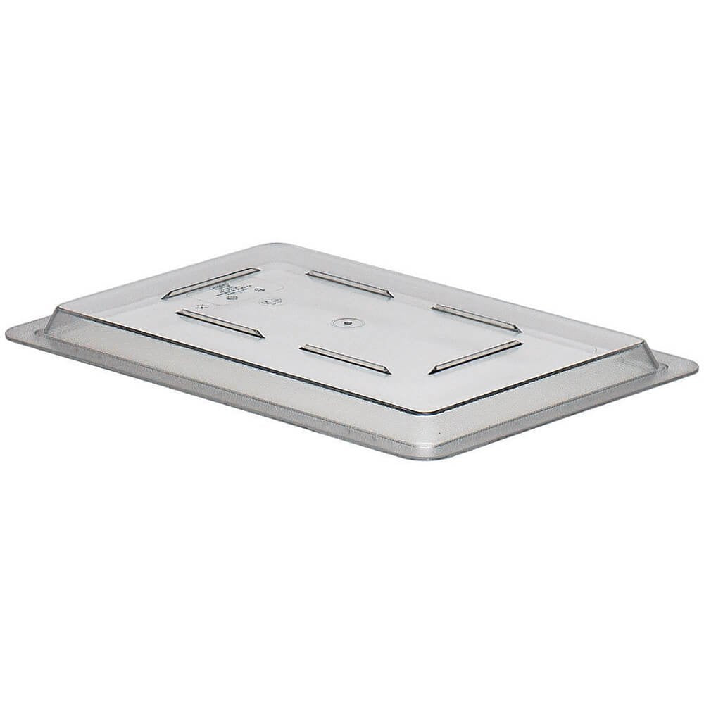 Camwear Flat Lid for Food Storage Boxes by Cambro – 12 by 18-Inch, Plastic, Clear, Pack of 6, Model 1218CCW-135