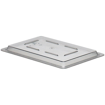 Camwear Flat Lid for Food Storage Boxes by Cambro – 12 by 18-Inch, Plastic, Clear, Pack of 6, Model 1218CCW-135