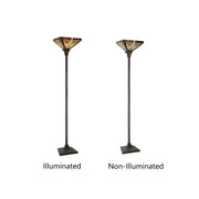 CH33359MR12-TF1 Torchiere Floor Lamp by Chloe Lighting – exact color of each glass piece may vary due to each piece being hand crafted