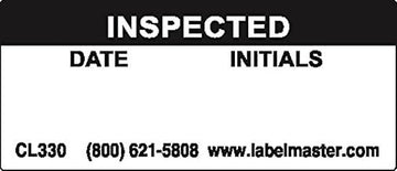 Labelmaster CL330 Inspected Label, PVC-Free Film, 1 3/4" x 3/4" (Pack of 500)