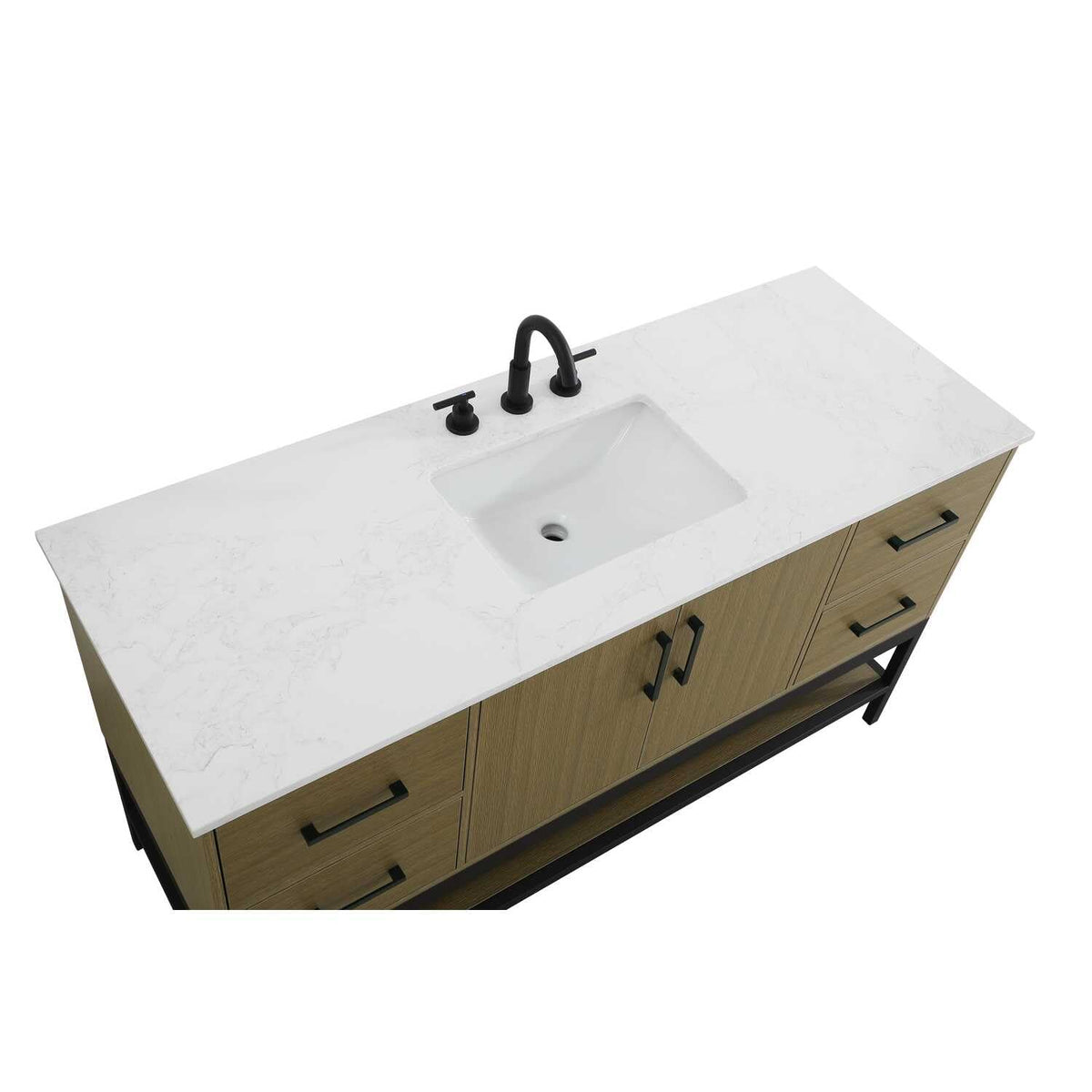 60" Single Bathroom Vanity in Chestnut Brown by Elegant Kitchen and Bath – unspecified, Engineered Wood, Medium Wood, Model VF60760MCB