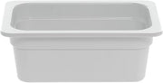 HUBERT 1/4 Size Cold Food Pan White Melamine - 6 3/8"L x 10 7/8"W x 4"H
