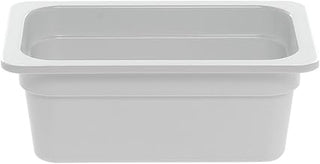 HUBERT 1/4 Size Cold Food Pan White Melamine - 6 3/8"L x 10 7/8"W x 4"H