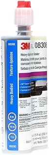 3M Heavy-Bodied Seam Sealer, 08308, 200 ml/6.75 fl oz Cartridge, Black | Two-Part; Self-Mixing; Automotive Epoxy