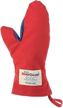 Tucker Safety BurnGuard Red Poly Cotton Oven Mitt with Liner - 12"L