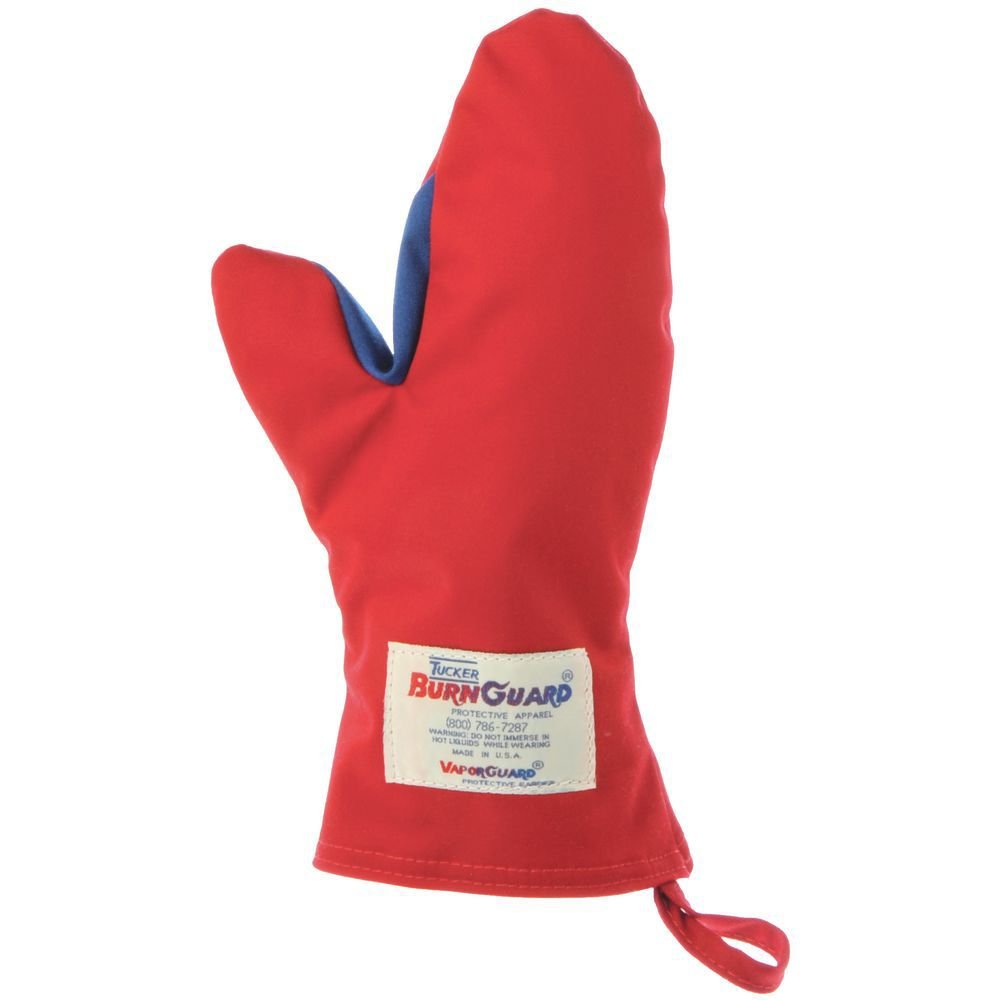 Tucker Safety BurnGuard Red Poly Cotton Oven Mitt with Liner - 12"L by TUCKER SAFETY PRODUCTS INC – polyester, cotton, Cotton Polyester, Red, Model 792266561295