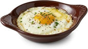 Tuxton China DMN-0902 Shirred Egg, 9 oz., 7-3/4" x 6-1/8" x 1" H, Round, Microwave and Dishwasher Safe, Oven Proof, Fully Vitrified, Ceramic, DuraTux, Mahogany, Pack of 12