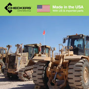 Checkers Black Pole / 11-1/2" L X 7-1/4" W / 1 Flags