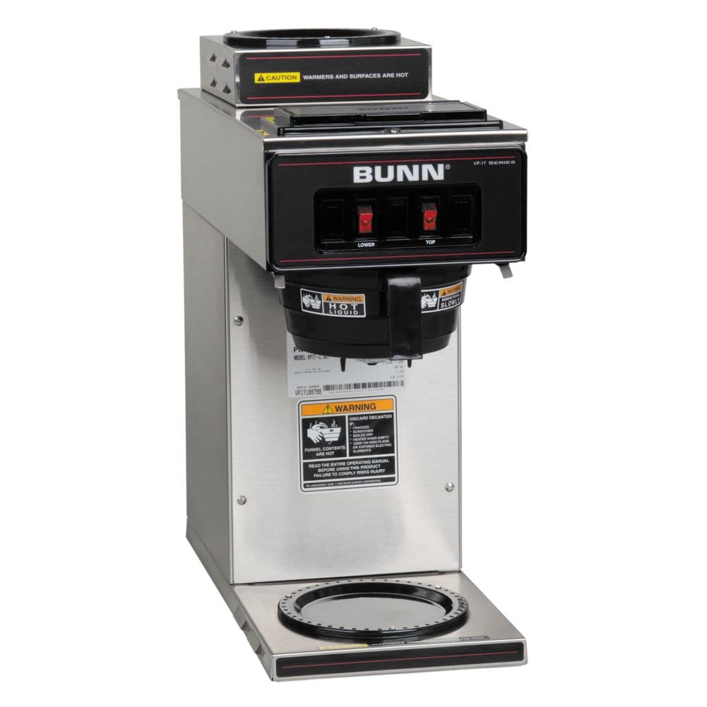 Coffee Machines by Bunn – Large, 12.0 cups, Cotton, Silver/Black, Model 13300.0002