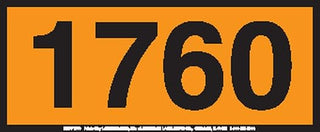 Labelmaster ZOPEZ1760 UN1760 Panel Hazmat Placard, E-Z Removable Vinyl, Orange (Pack of 25)