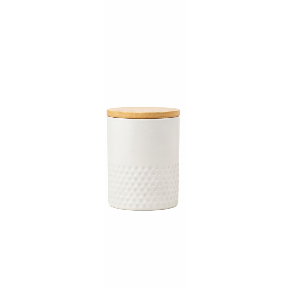 Embossed Ceramic Kitchen Canister Set by 10 Strawberry Street – 3 Piece Set, 72.0 fluid_ounces, Stoneware, Dimpled Matte White, Pack of 3