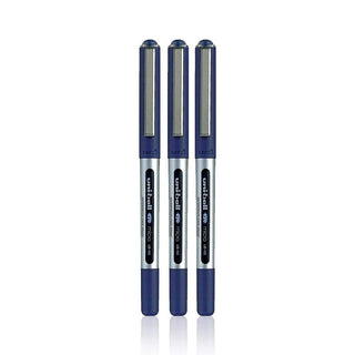 Eye Micro UB-150 Fine Rollerball Pen - Blue by Uni-Ball – 3pack, Stainless Steel, Blue, Pack of 3, Model 153486287