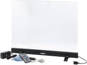 HUBERT LED Countertop Sign Erasable, Glass Hanging/Counter Sign - 19" L x 15" H