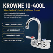 Krowne Faucet / 4 Inch / Silver Touch On Faucets