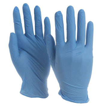 Small Blue Nitrile Powder-Free Disposable Gloves - 100 per Box by HUBERT – Small, Nitrile, Blue, Pack of 100, Model DNG-9 SMALL
