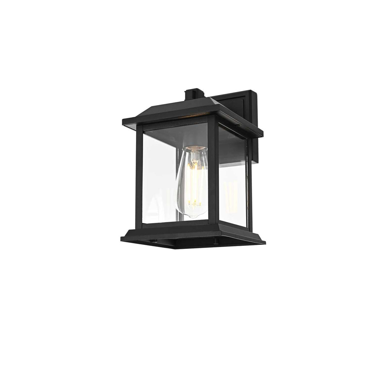 Araceli One Light Outdoor Wall Sconce Black by Lighting Design – Aluminum, Black
