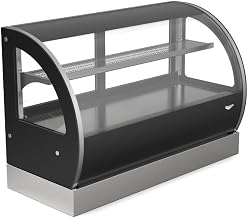 48-inch-wide 120-volt curved-glass countertop Refrigerated deli display case with rear access