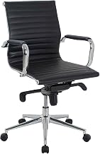 Global Industrial Bonded Leather Conference Chair, Black