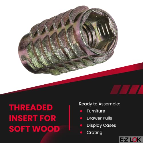 E-Z LOK 5/16"-18 Internal Threads, 0.984" / Silver / (Pack of 25) Threaded Inserts