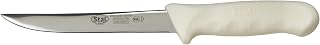 Winco 6" White Plastic Boning Knife with Handle, Wide