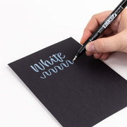 Brush Pen Fudenosuke pastel for black paper by Tombow – 1 Count (Pack of 1), paper, White, Model 4901991820737