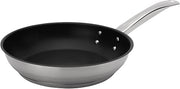 Browne Foodservice Elements 9.5 Inch Stainless Steel Non-Stick Fry Pan w/Excalibur, NSF (Pack of 6)