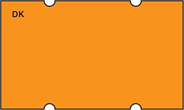 DayMark Safety Systems IT120650 DuraMark Date Coder Blank Permanent Label, for DM5 SpeedyMark 5, 3-Line Marking Gun, Florescent Orange (Pack of 6 Rolls)