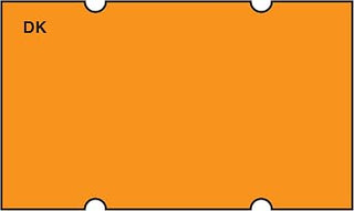 DayMark Safety Systems IT120650 DuraMark Date Coder Blank Permanent Label, for DM5 SpeedyMark 5, 3-Line Marking Gun, Florescent Orange (Pack of 6 Rolls)