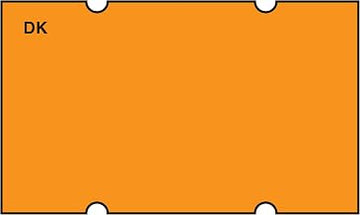 DayMark Safety Systems IT120650 DuraMark Date Coder Blank Permanent Label, for DM5 SpeedyMark 5, 3-Line Marking Gun, Florescent Orange (Pack of 6 Rolls)