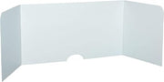 Desktop Partition, Corrugated Plastic, 46-1/2" x 23-1/2"H, 6/Pack
