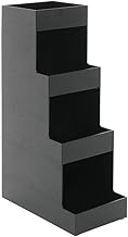 Cal-Mil 1261 Classic Tier Condiment Display, 6.5" Width x 12" Depth x 20.5" Height, Black