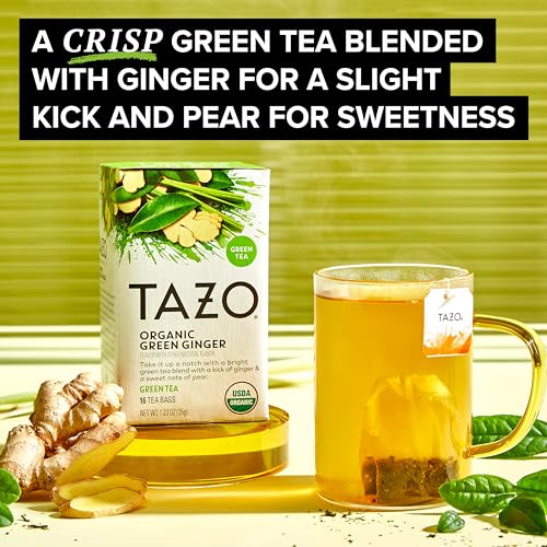 TAZO 16 Count (Pack of 1) / Green Ginger / green Herbal