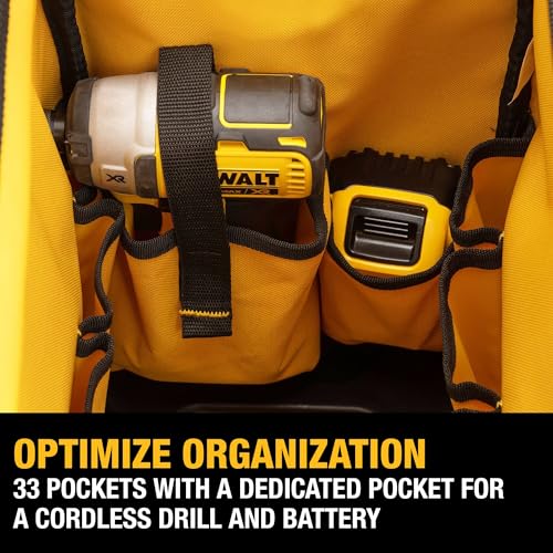 DEWALT 20" Open Mouth Tool Bag / One Size / Black, Yellow Tool Bags