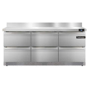 Three Section Work Top Refrigerator 72" W by Continental Refrigerator – 20.6 cubic_feet, Model SW72-BS-FB-D