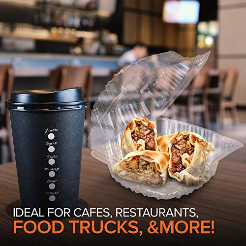Stock Your Home 5" x 5" - 25 Count / Clear / 25 Clamshell Take Out Containers