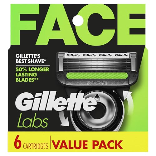 Gillette 6 Count (Pack of 1) / 6 Refills / Silver Shaving Gels