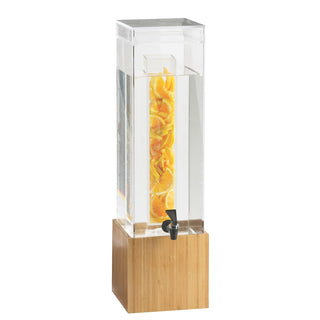 Bamboo 3 Gallon Infusion Beverage Dispenser by CAL-MIL – 3 Gallon | Infusion Chamber, 3.0 gallons, Acrylic, Clear, Model 1527-3INF-60