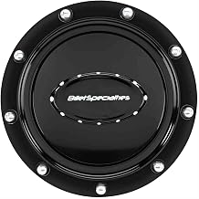 BILLET SPEC Pro Style Horn Button, Rivet/Black Anodized/Black Logo