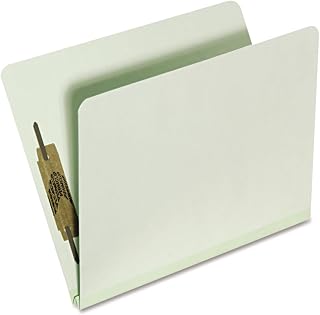AbilityOne NSN5567913 - File Folder - Light Green Pressboard - Full Top Tab, Two 1 in Prong Fasteners, Letter, 25/Box