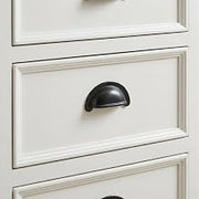 Starlight Canyon Home Mahogany Bedside Drawer Unit with Antique Brass Hardware, Semi-Gloss Painted Nightstand with 3 Drawers for Bedroom Storage