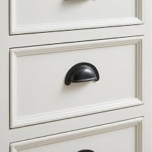 Starlight Canyon Home Mahogany Bedside Drawer Unit with Antique Brass Hardware, Semi-Gloss Painted Nightstand with 3 Drawers for Bedroom Storage