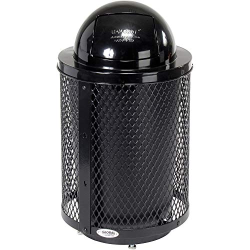 Global Industrial Black / 23.5 inches (Diameter) x 43 inches (Height) / Industrial Trash, Recycling & Compost