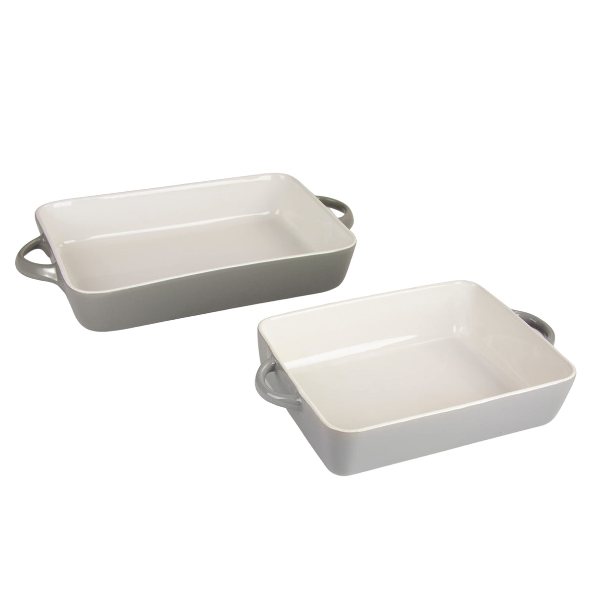 10 Strawberry Street Gray / 12" & 9.5" / Rectangle Bake & Serve Sets