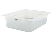 26PP190 Translucent Half Size 6" H Food Pan by Cambro – Half Size, 9.4 quarts, polypropylene, White